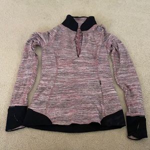Lululemon Athletica Quarterzip Size 6 Pink and Black